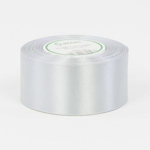 Wstążka satynowa Akces Srebrna, 38mm x 33m